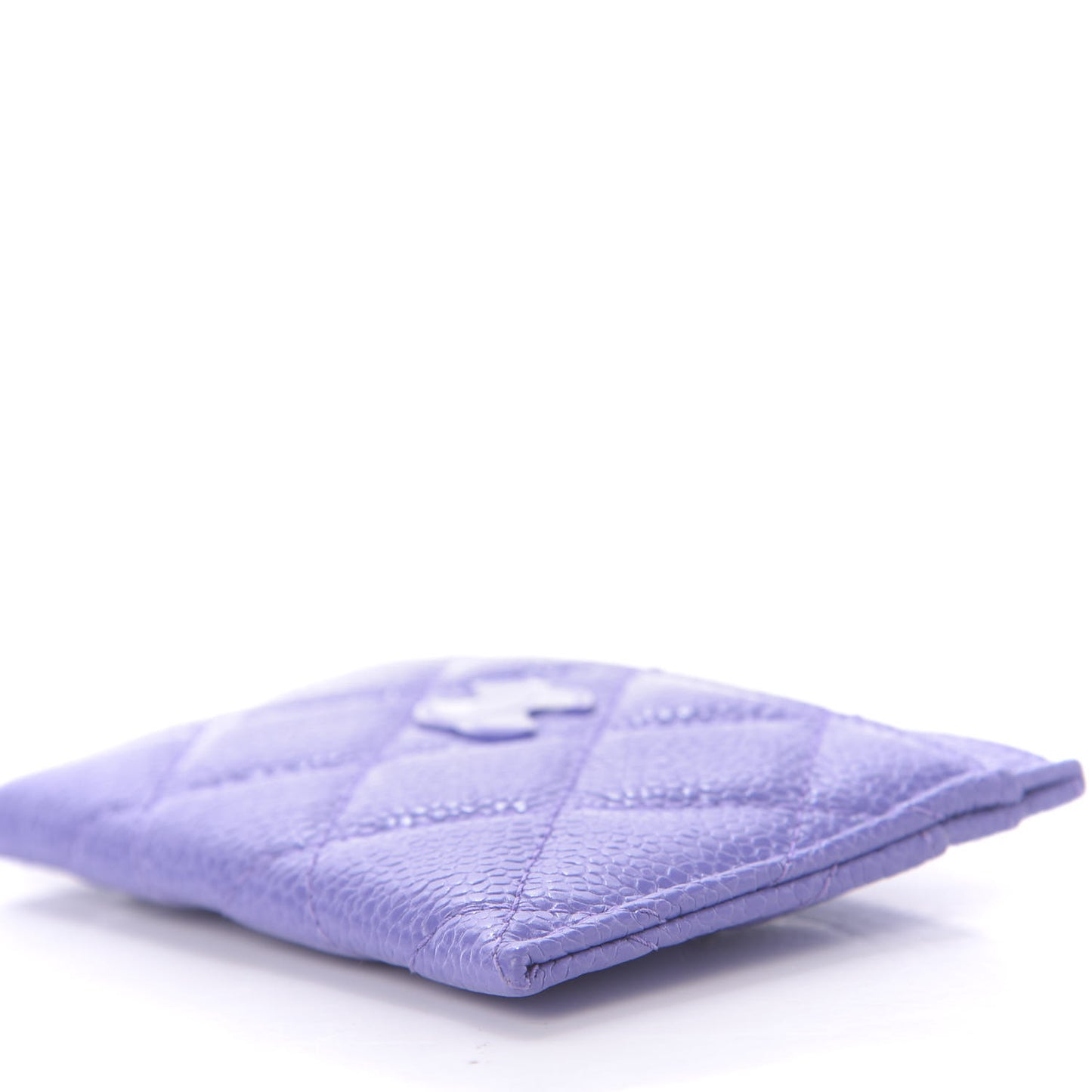 Caviar Quilted Incognito Card Holder Purple