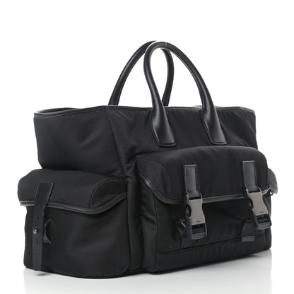 Prada Nylon Tessuto City Calf Shopping Tote Black 2 of 10