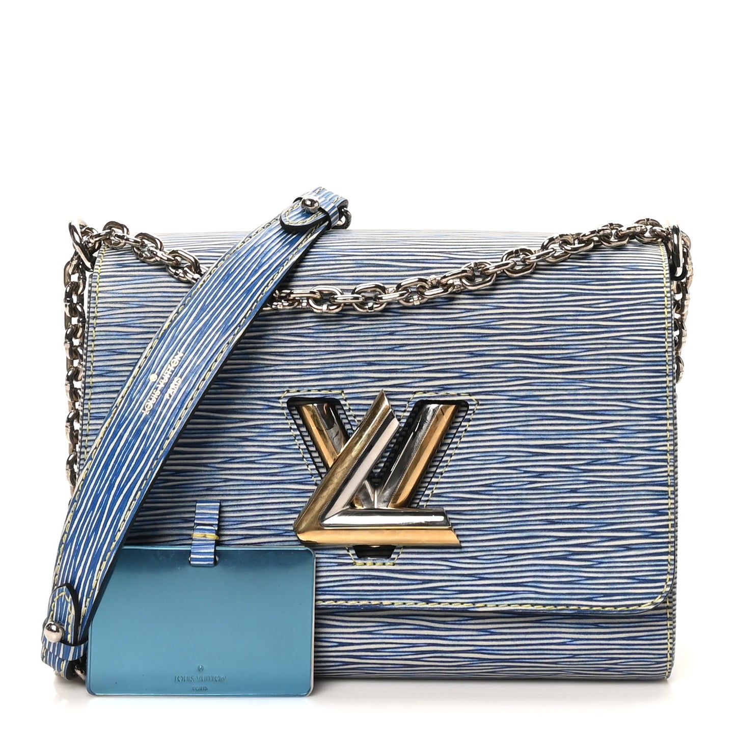 Epi Twist Shoulder Bag MM Denim Light