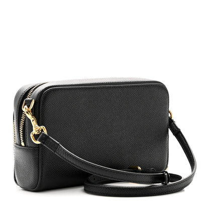 Christian Dior Grained Calfskin Caro Double Pouch Black 3 of 9