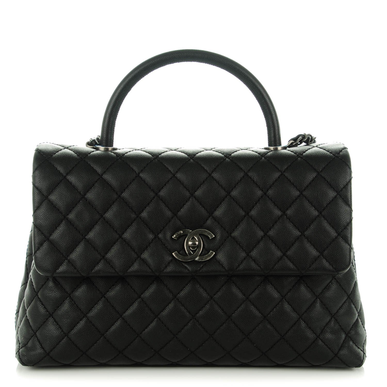 Chanel Caviar Quilted Medium Coco Handle Flap Black 1 of 7