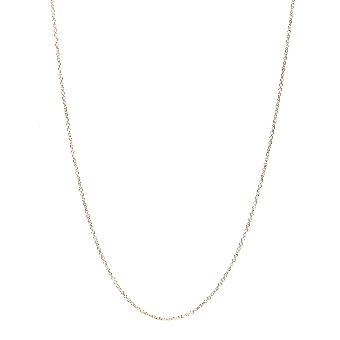 18K Rose Gold Chain Necklace 16"