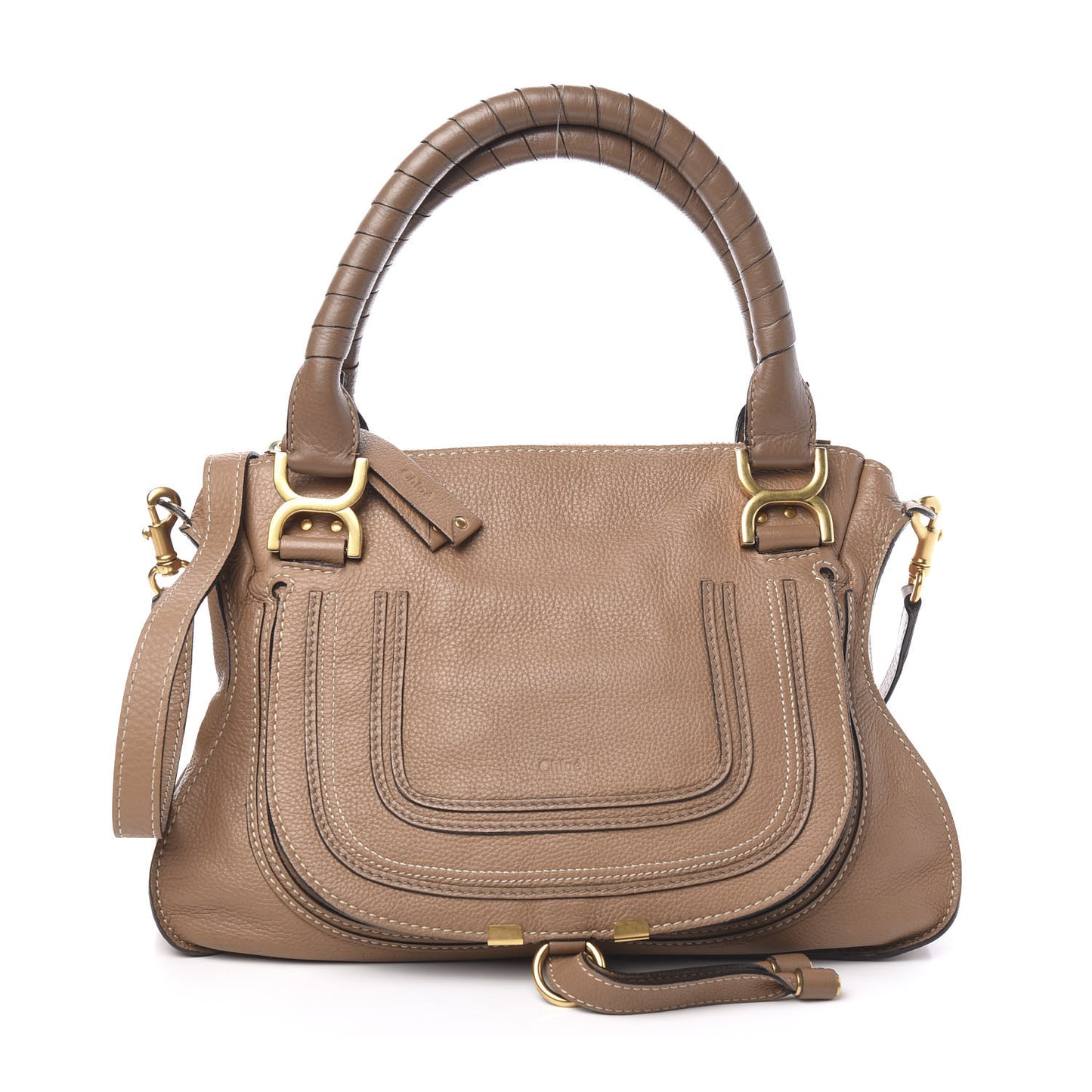 Calfskin Medium Marcie Satchel Nut