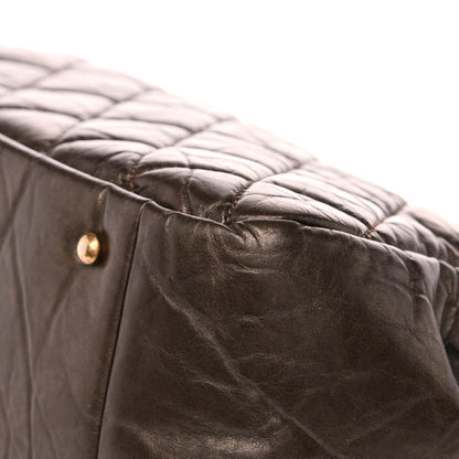 Chanel Aged Calfskin Quilted Large Pondichery Flap Dark Brown 9 of 16