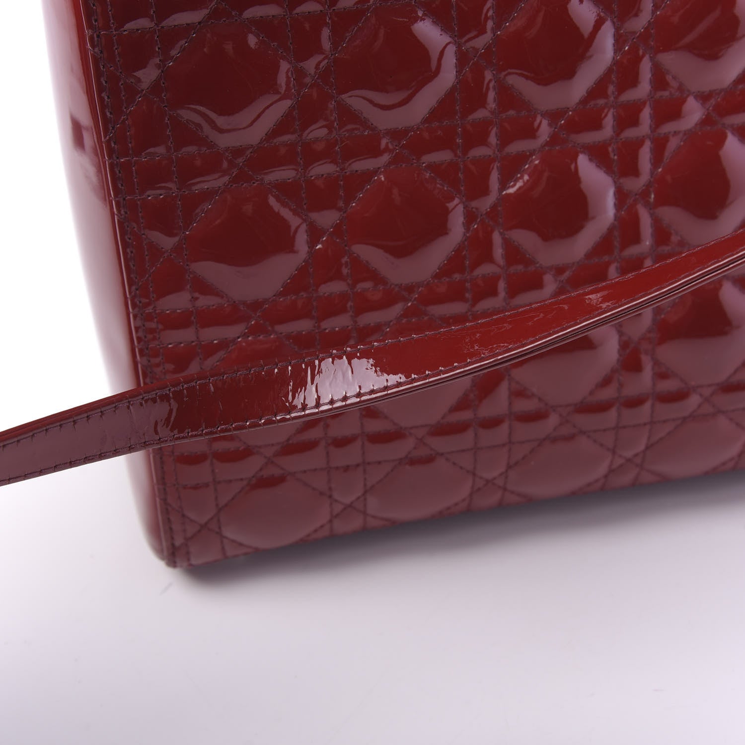 Christian Dior Patent Cannage Large Lady Dior Red 14 of 14