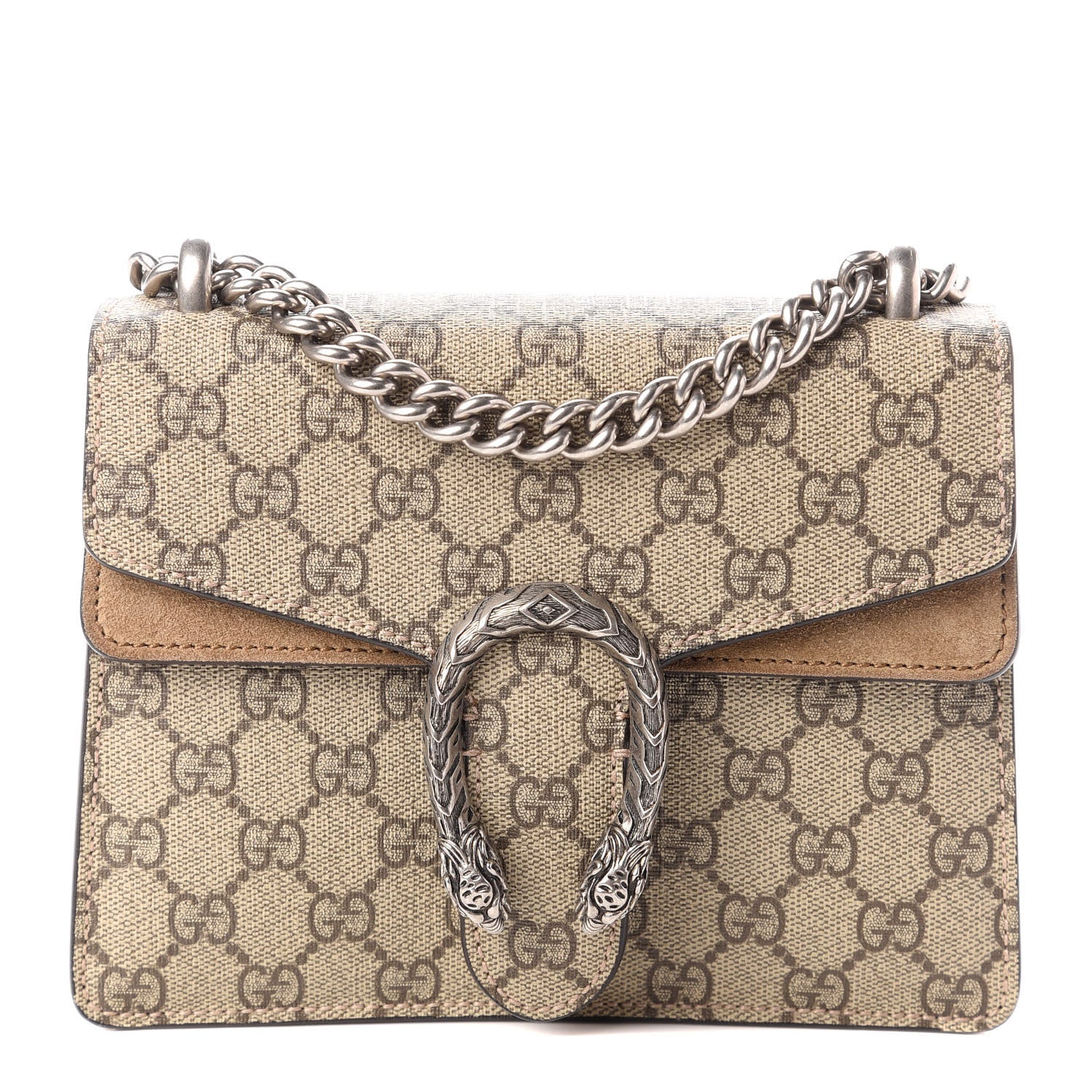 Gucci GG Supreme Monogram Mini Dionysus Shoulder Bag Taupe 1 of 8