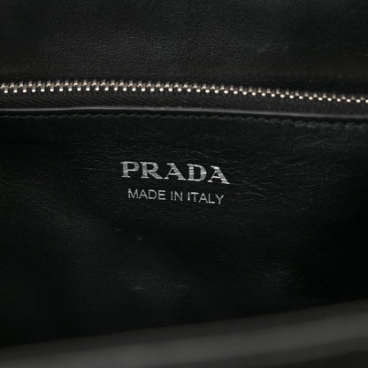 Prada Soft Calfskin Impunture Diagramme Tote Black 6 of 11