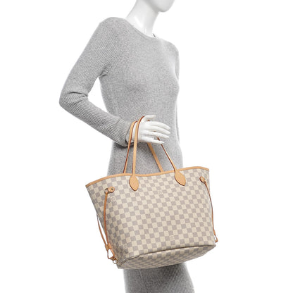 Louis Vuitton Damier Azur Neo Neverfull MM Rose Ballerine 2 of 8
