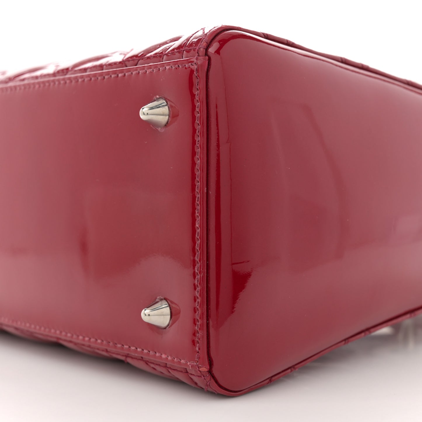 Patent Cannage Medium Lady Dior Red