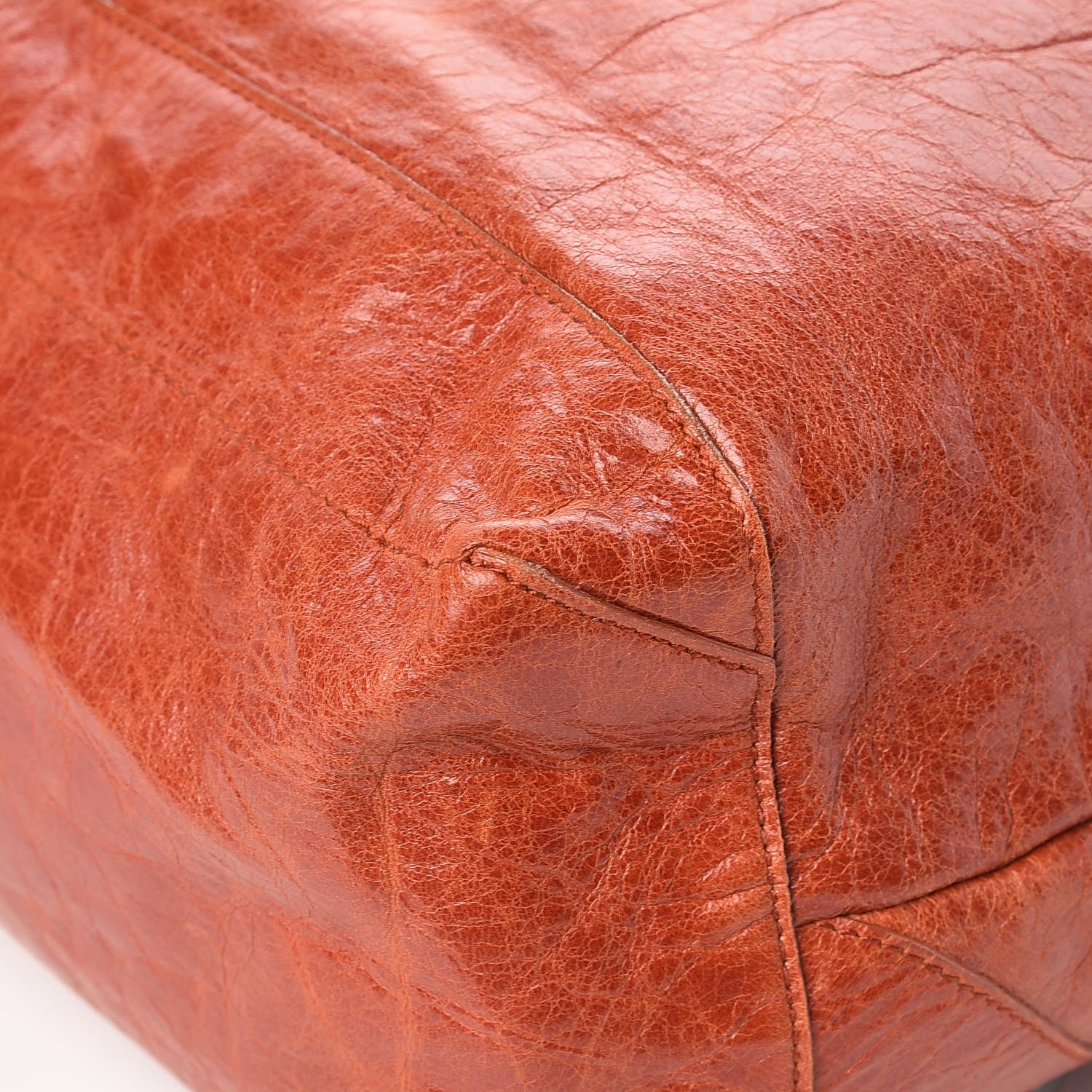 Balenciaga Agneau Classic Hardware Day Hobo Rouille 12 of 14