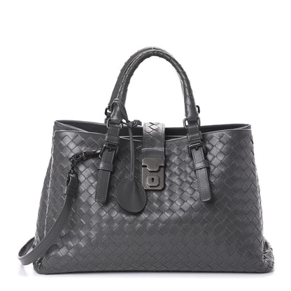 Bottega Veneta Light Calf Intrecciato Small Roma Light Grey 1 of 9