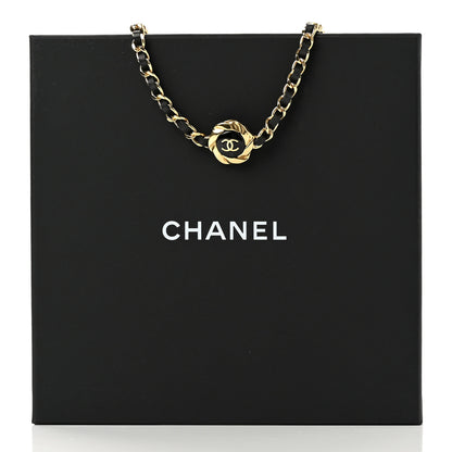 Chanel Metal Lambskin Enamel CC Choker Gold Black 7 of 7