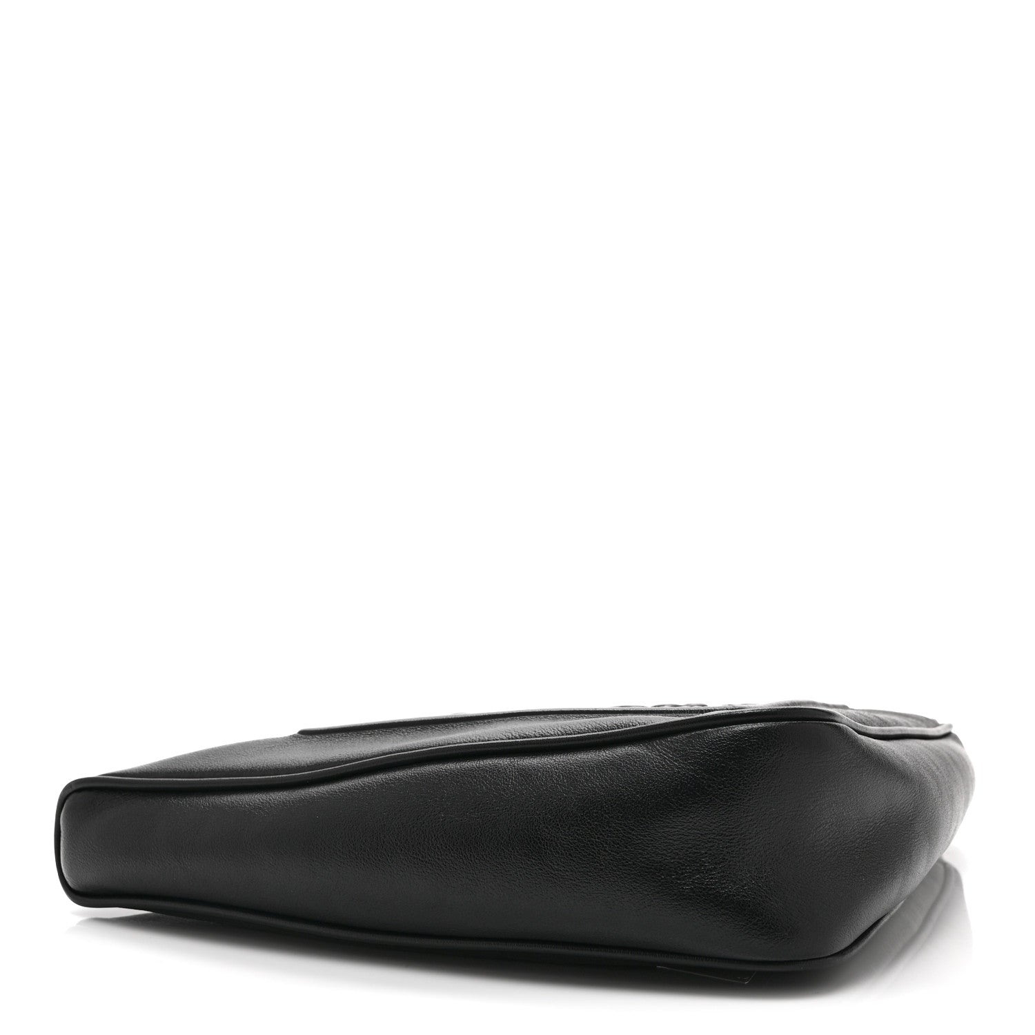 Prada Grace Lux Triangle Logo Embossed Triangle Wristlet Pouch Black 4 of 10