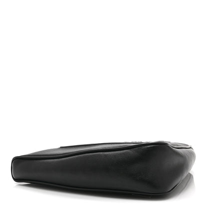 Prada Grace Lux Triangle Logo Embossed Triangle Wristlet Pouch Black 4 of 10