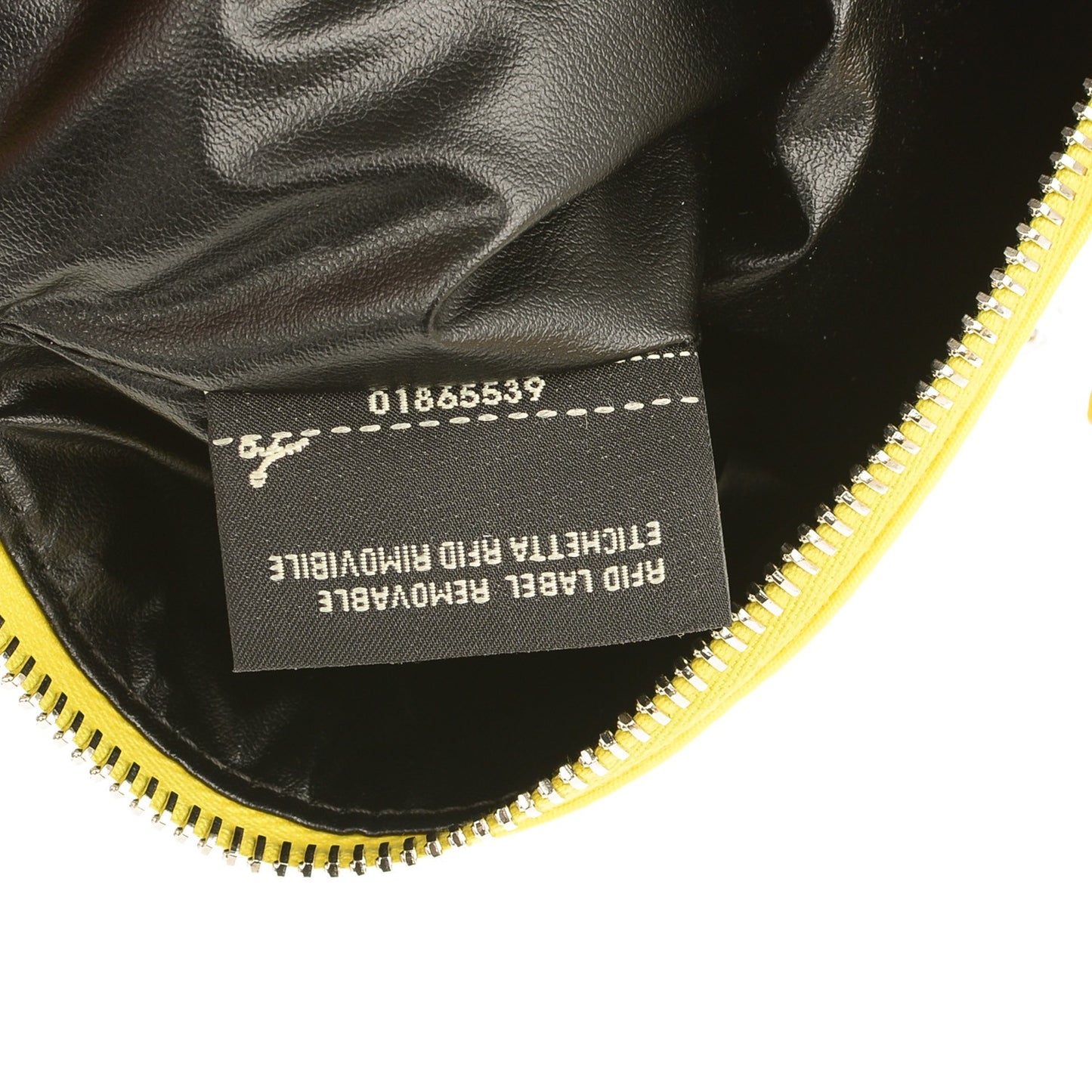 Nylon Vitello Elite Crystal Eye Monster Large Cosmetic Pouch Yellow
