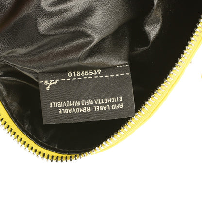 Fendi Nylon Vitello Elite Crystal Eye Monster Large Cosmetic Pouch Yellow 8 of 8