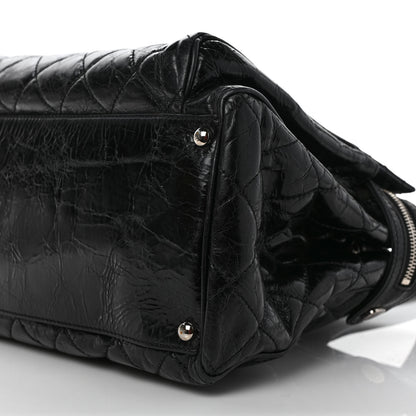 Chanel Glazed Calfskin Quilted Large New Portobello Tote Black 9 of 11