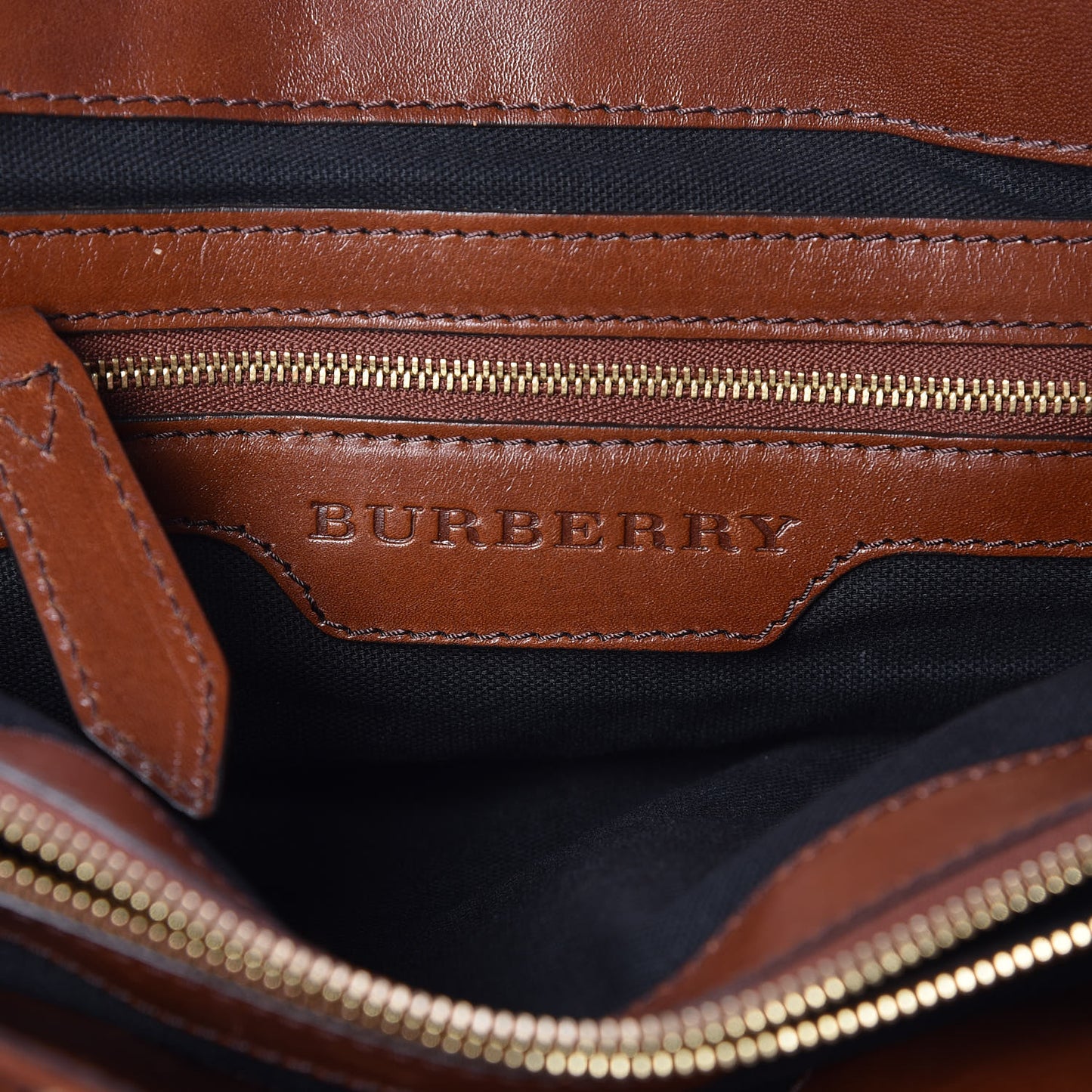 House Check Bridle Calfskin Medium Lynher Tote Dark Tan