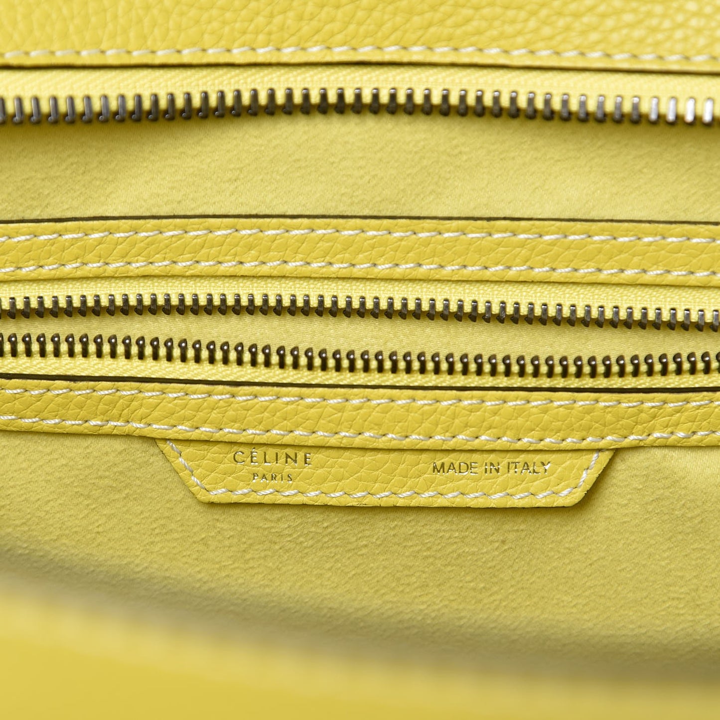 Drummed Calfskin Mini Luggage Citron