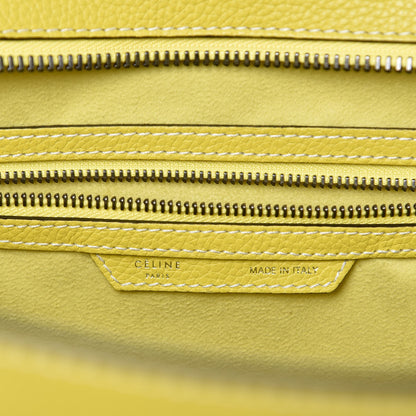 Celine Drummed Calfskin Mini Luggage Citron 6 of 9