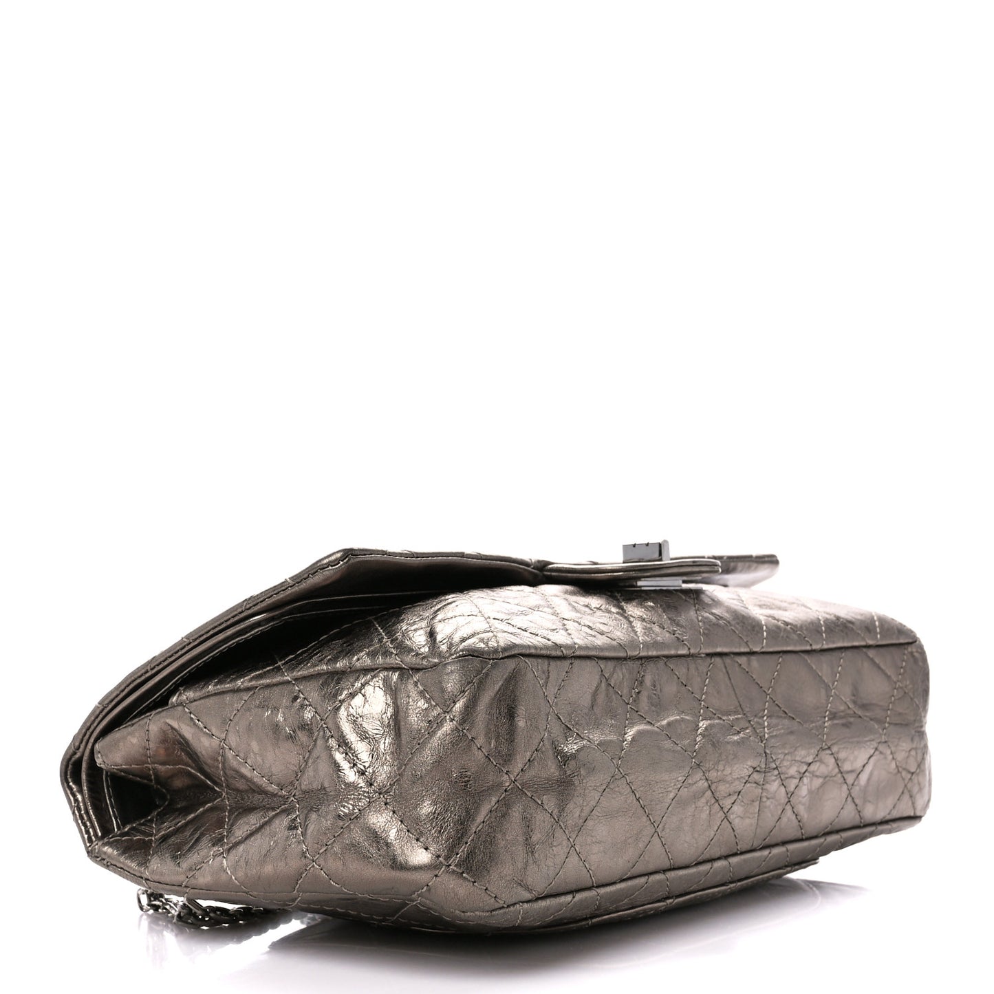 Metallic Aged Calfskin Quilted 2.55 Reissue 227 Flap Pewter