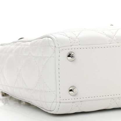 Christian Dior Lambskin Cannage Mini Lady Dior White 9 of 13