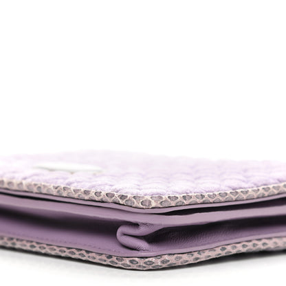 Bottega Veneta Velvet Ayers Intrecciato Butterfly Chain Wallet Lilac 10 of 10