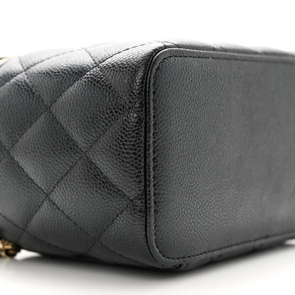 Chanel Shiny Caviar Quilted Pick Me Up Vanity Case Black 9 of 17