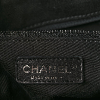 Chanel Nylon Calfskin Quilted Timeless Luggage Bag Black 6 of 11