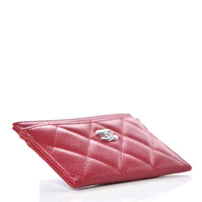 Chanel Caviar Quilted Card Holder Dark Pink 4 of 9