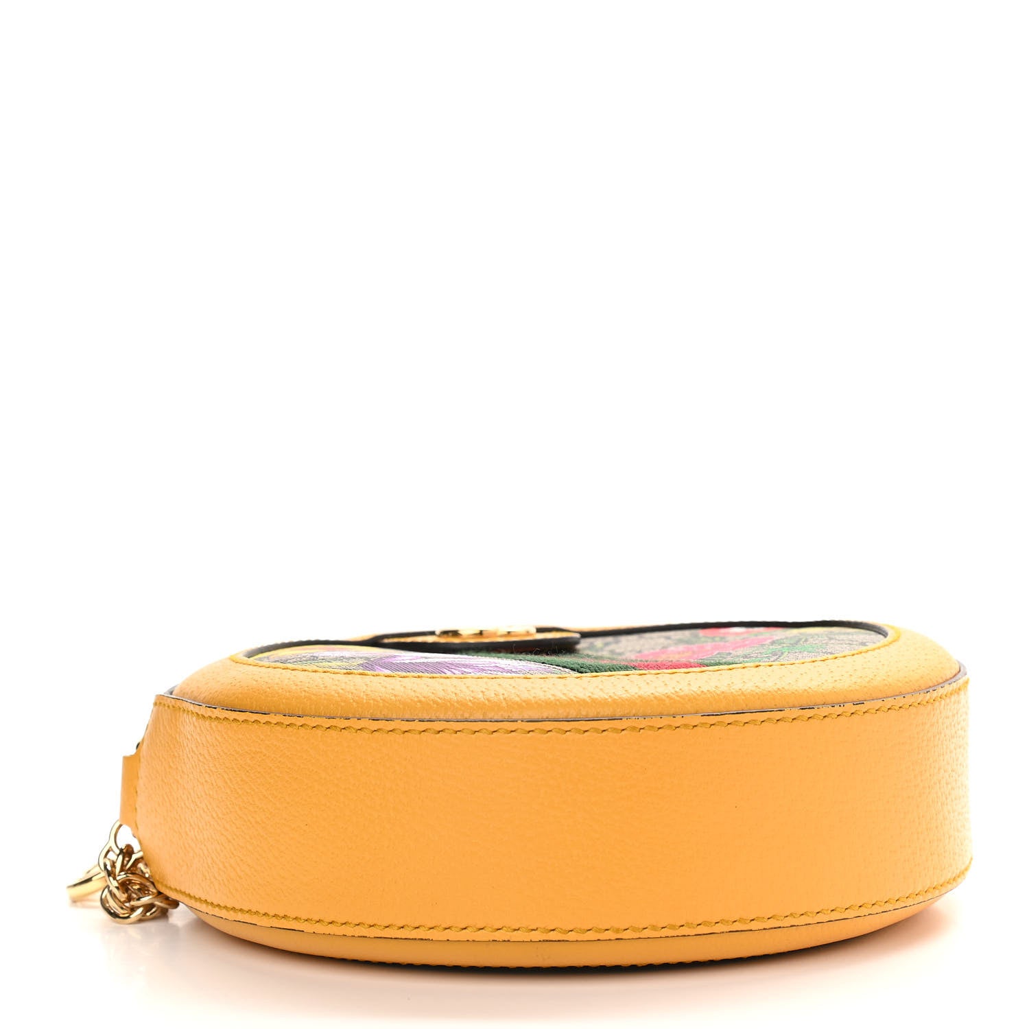 Gucci GG Supreme Monogram Flora Web Mini Ophidia Round Shoulder Bag Beige Multicolor Crop 4 of 12