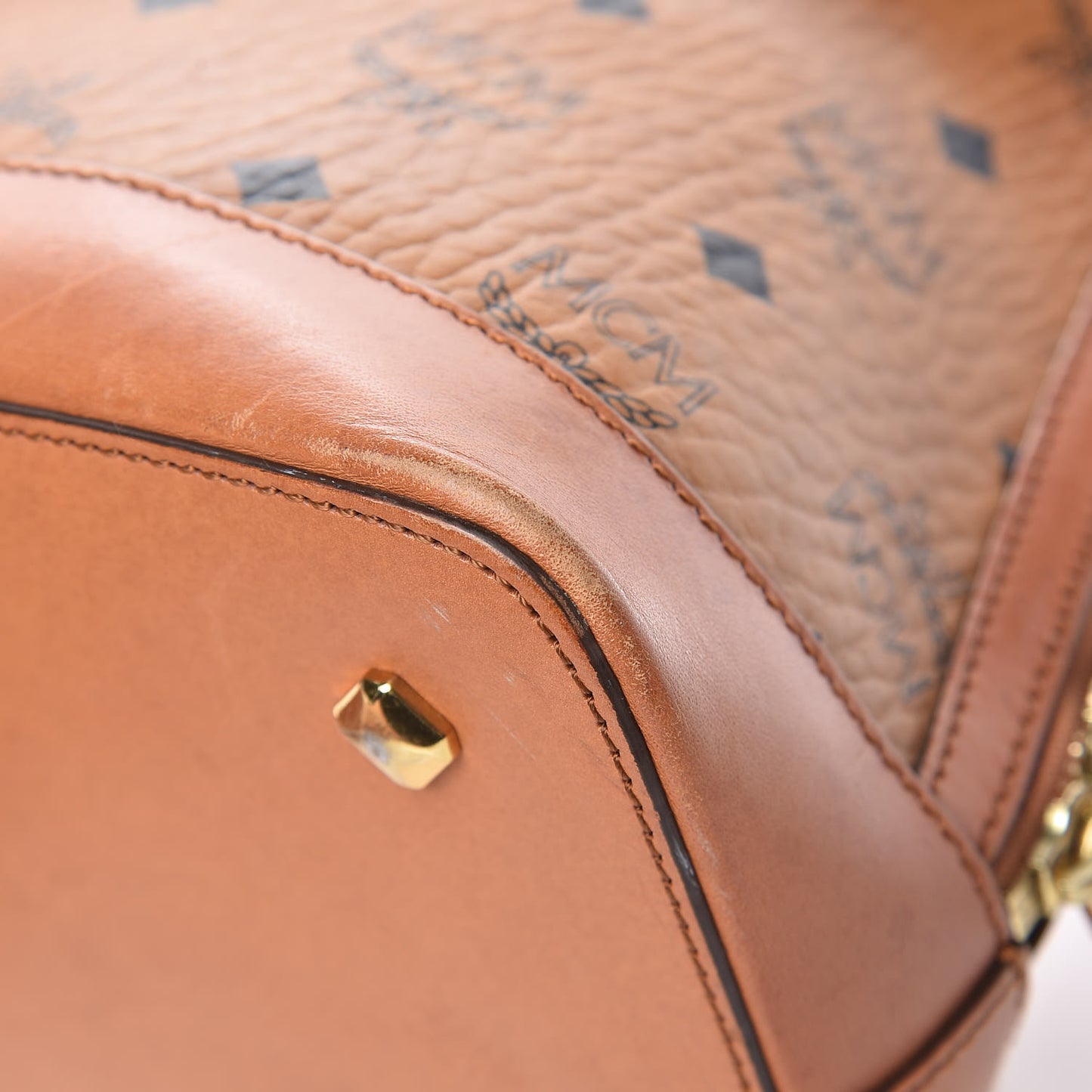 Visetos Heritage Bowler Bag Cognac