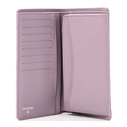 Chanel Lambskin Quilted Yen Wallet Purple 5 of 9