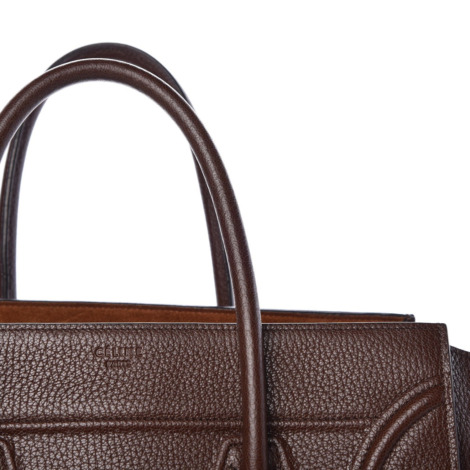 Celine Shiny Grained Calfskin Medium Phantom Luggage Brown 8 of 13