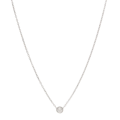 Cartier 18K White Gold Diamond LM D'Amour Pendant Necklace 1 of 5