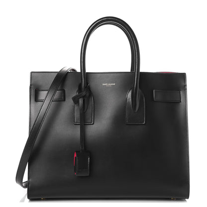 Saint Laurent Calfskin Small Sac De Jour Black Fuchsia 1 of 13