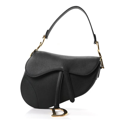 Christian Dior Grained Calfskin Saddle Bag Black 1 of 10