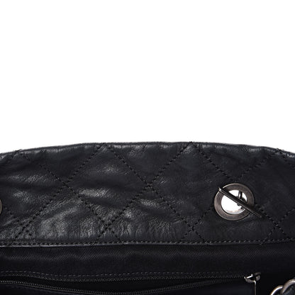 Chanel Iridescent Calfskin Quilted Large VIP Tote Dark Green 9 of 14