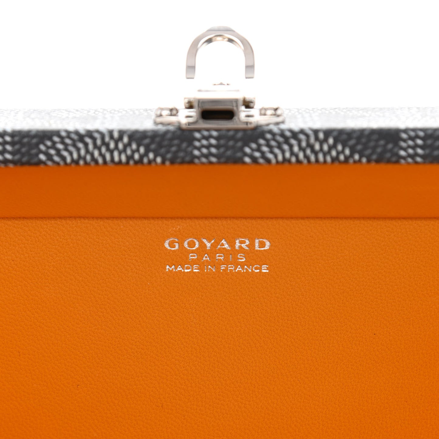 Goyardine Minaudiere Trunk Bag Grey