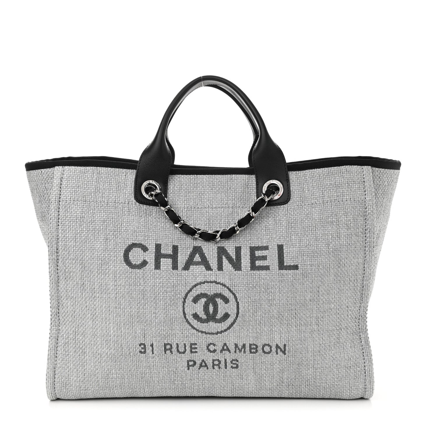 Canvas Large Deauville Tote Grey