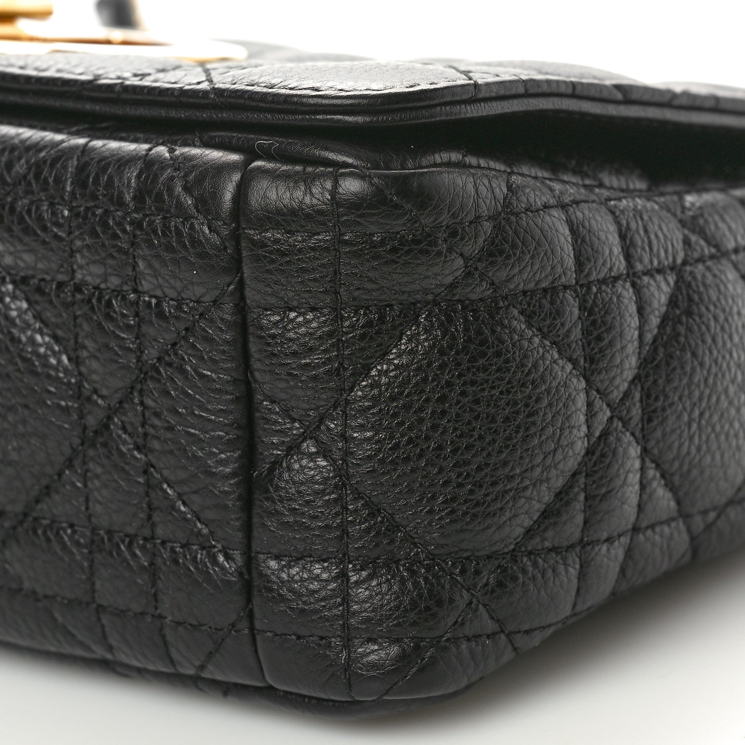 Christian Dior Calfskin Cannage Small Caro Bag Black 10 of 11