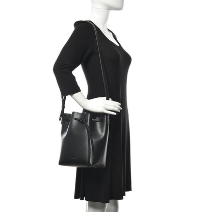 Mansur Gavriel Saffiano Mini Bucket Bag Black Flamma 2 of 11