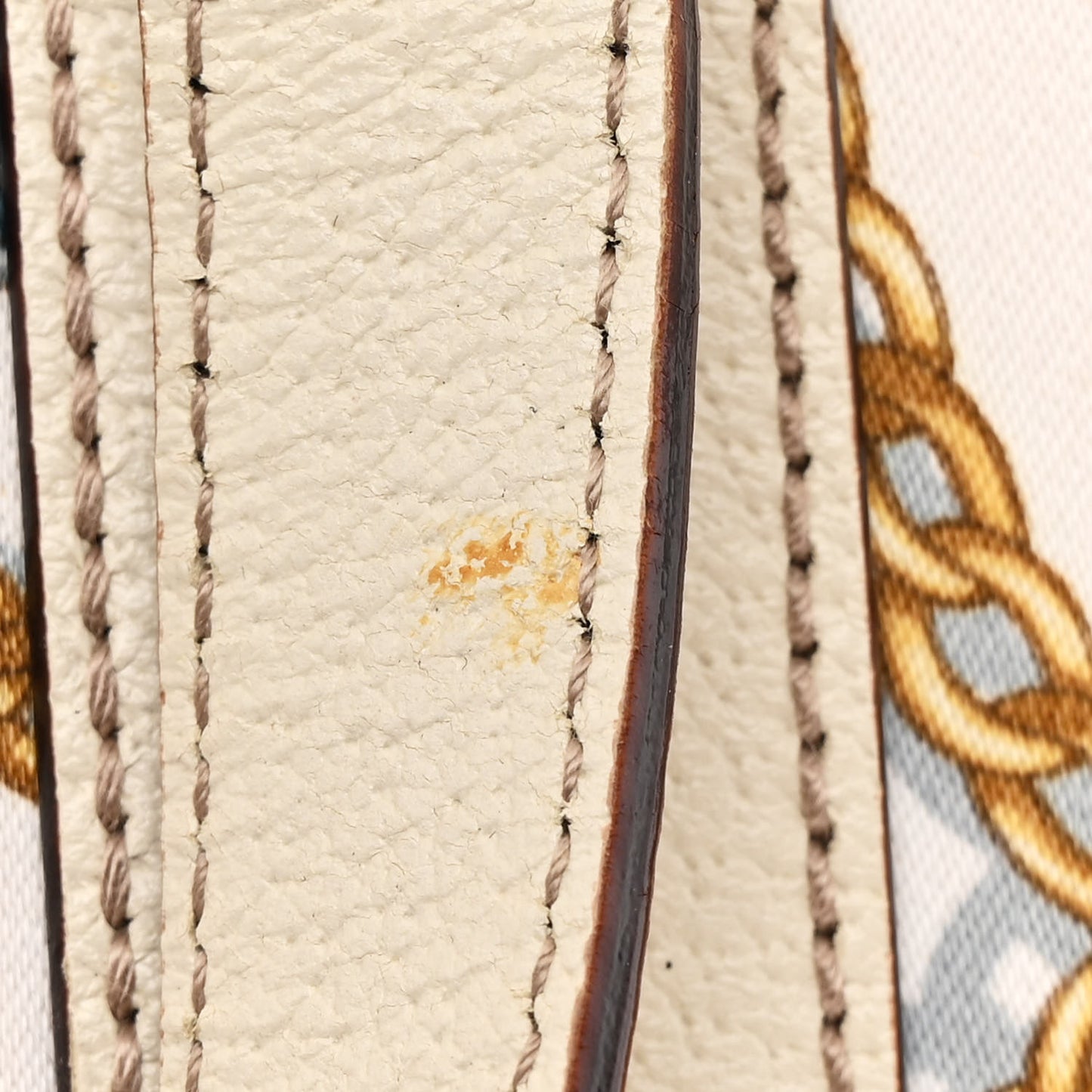 Satin Print Small Charmy Boston White