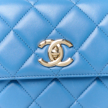 Chanel Lambskin Quilted Small Trendy CC Dual Handle Flap Bag Blue 9 of 11