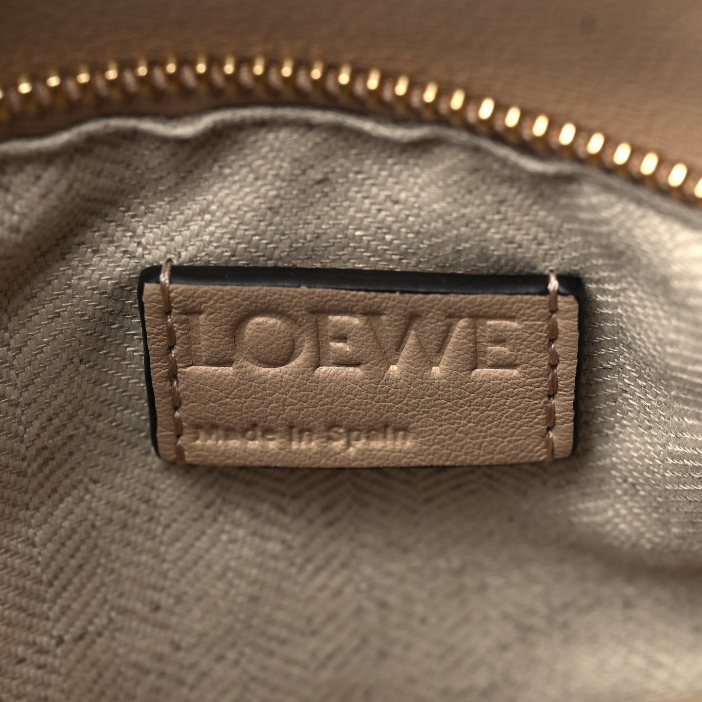 Calfskin Small Puzzle Bag Dusty Beige Soft White