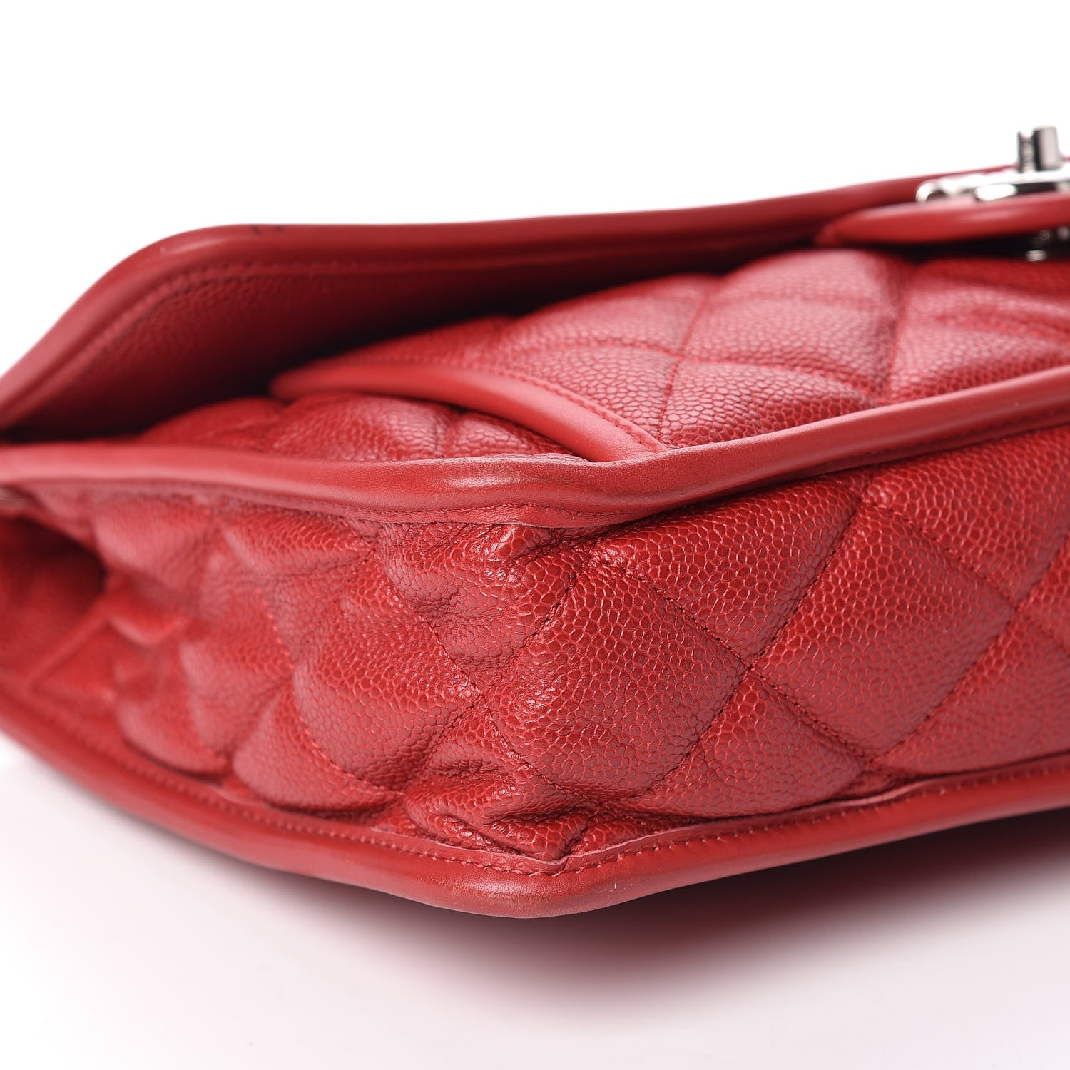 Chanel Caviar Quilted Large French Riviera Flap Red 6 of 10