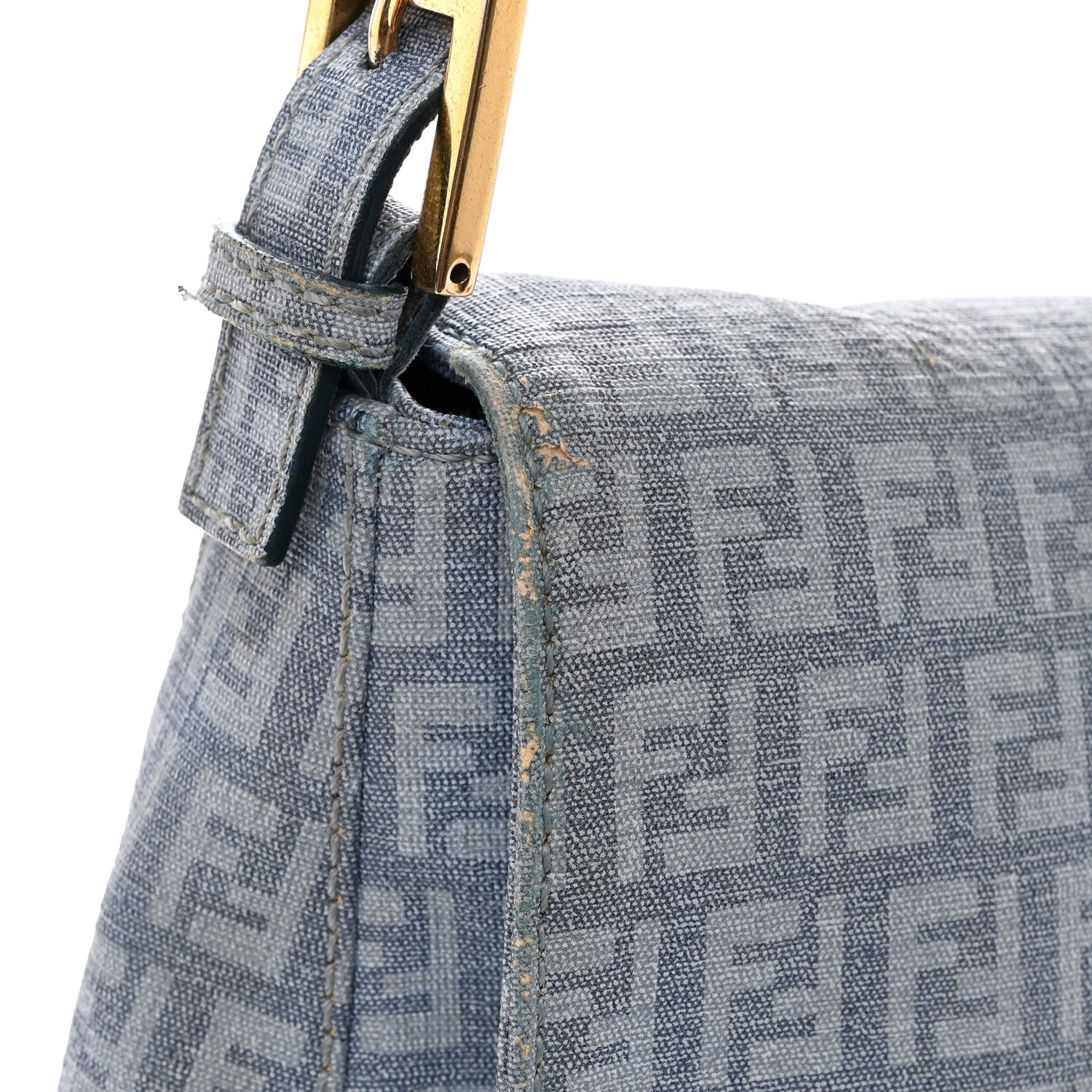 Fendi Zucchino Spalmati Forever Mama Baguette Celeste 12 of 15