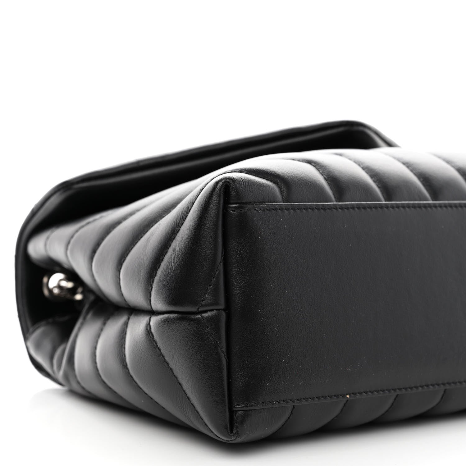 Saint Laurent Calfskin Y Quilted Monogram Small Loulou Chain Satchel Black 8 of 11