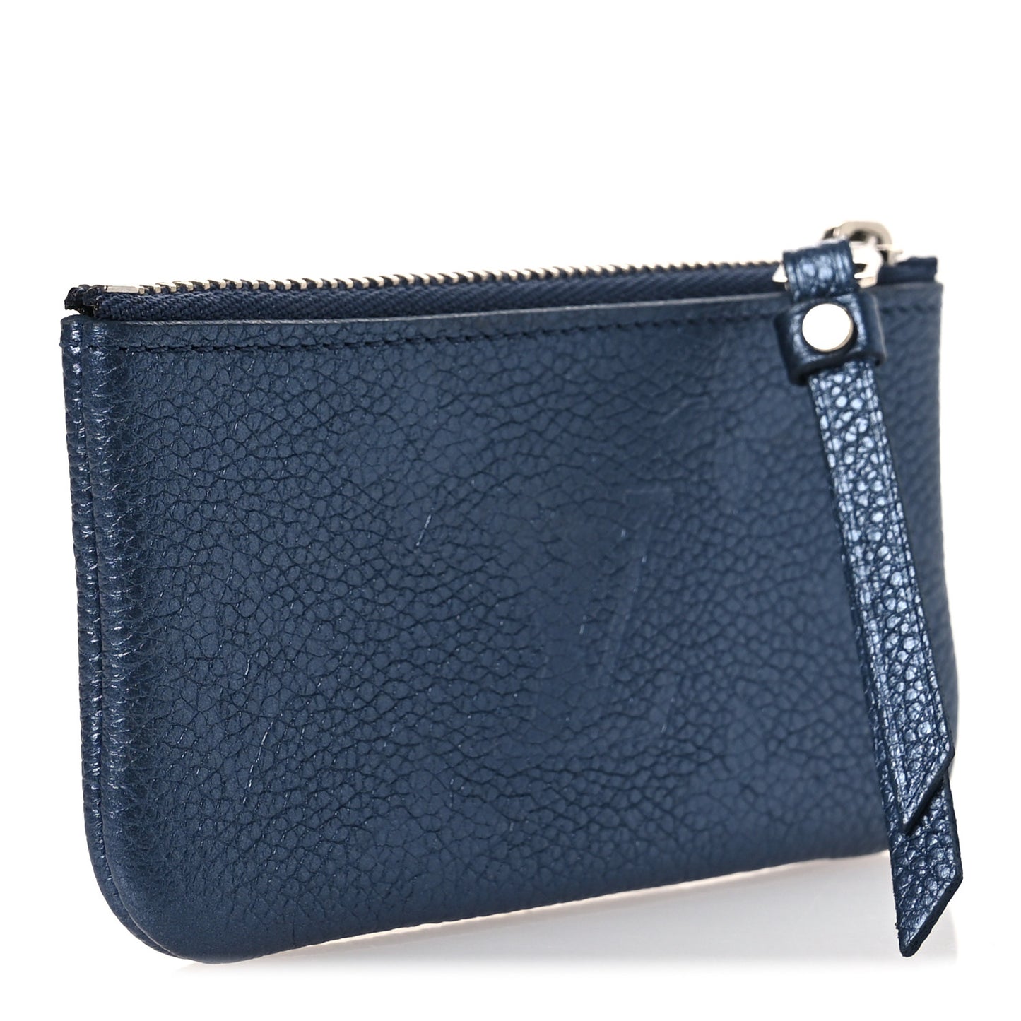 Metallic Empreinte Monogram Giant Key Pouch Navy Nacre