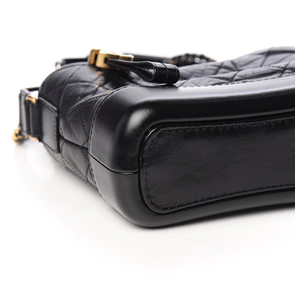 Chanel Aged Calfskin Quilted Small Gabrielle Hobo Black 7 of 9